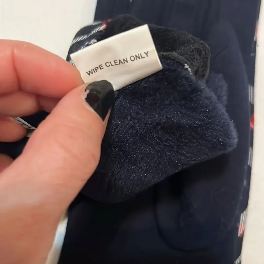 Heritage of Scotland Buckle Tartan Plaid Navy Tech Gloves Women OS NWOT Twee